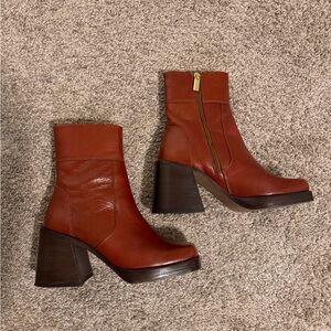 Steve Madden Reddish Brown Booties